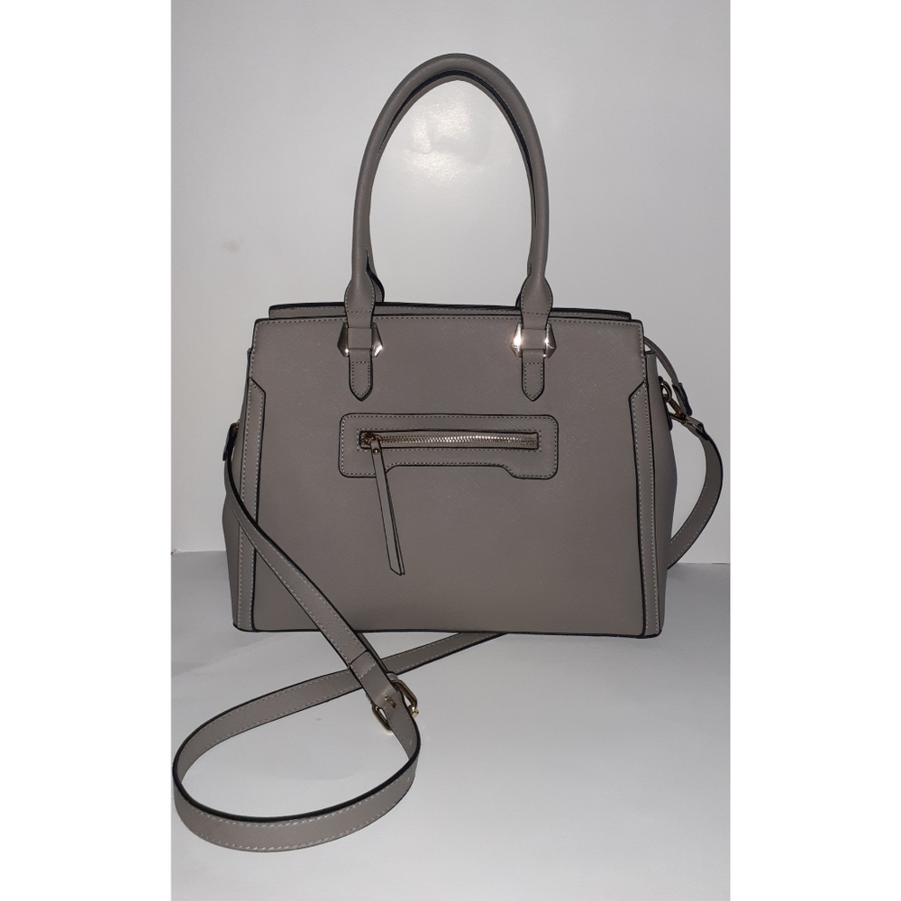 |Isabelle Vegan Soft Taupe Gray Handbag|